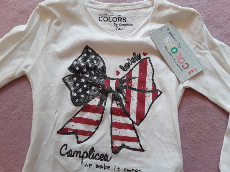 T-shirt manches longues 4 ans NEUF COMPLICES