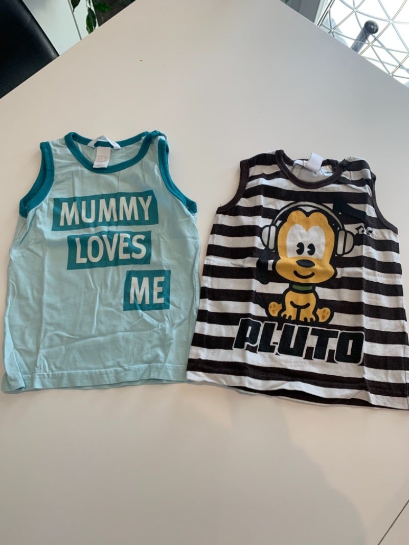 Lot 2 débardeurs bébé garçon taille 1-2 ans H&M
