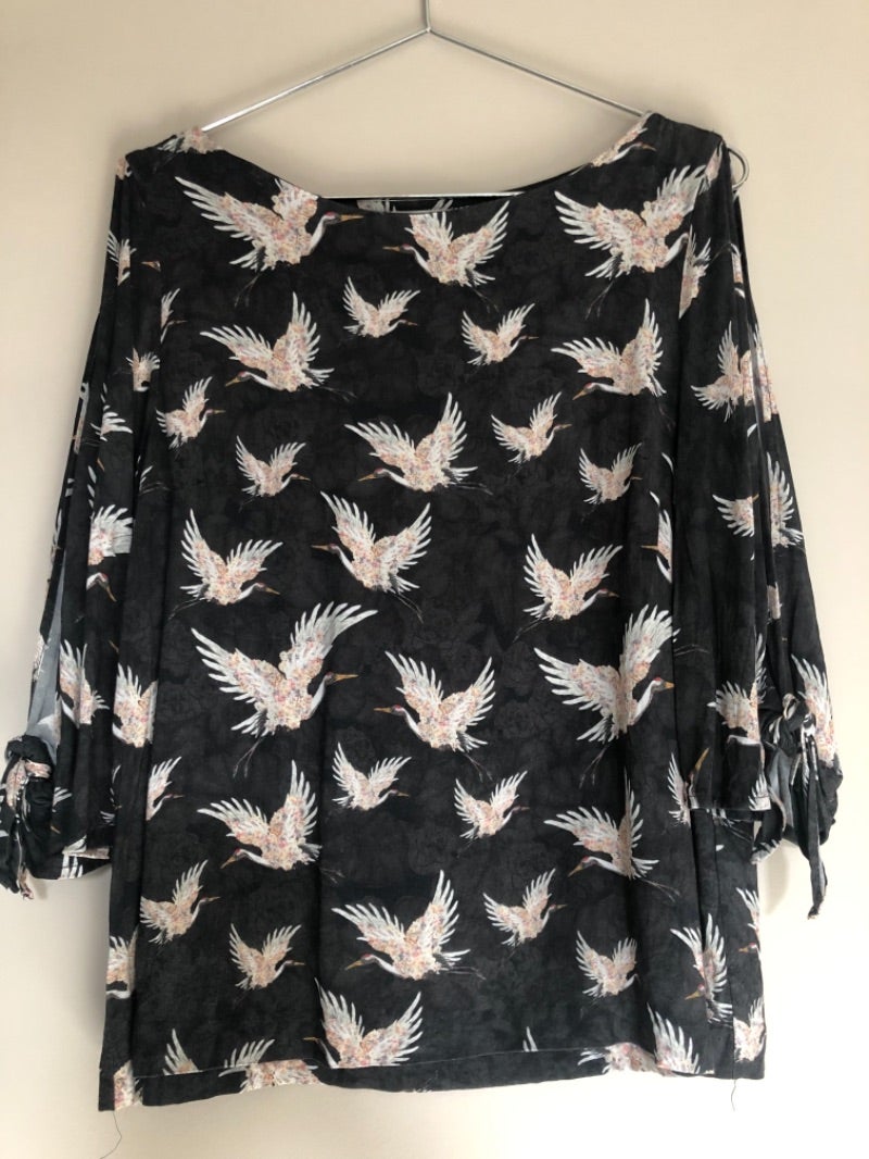 Blouse à motifs - épaules découvertes H&M