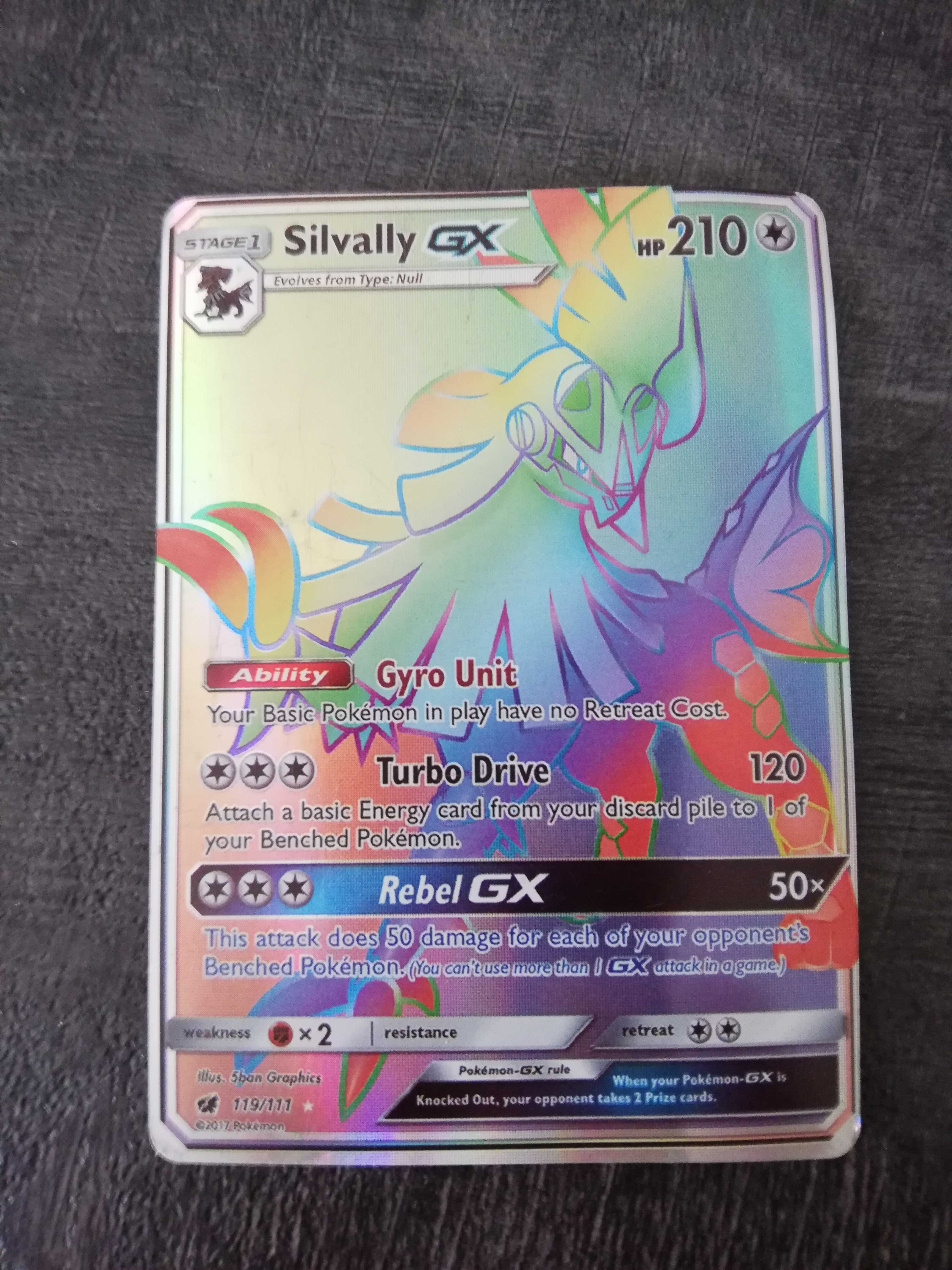Carte Pokémon silvally gx hp210