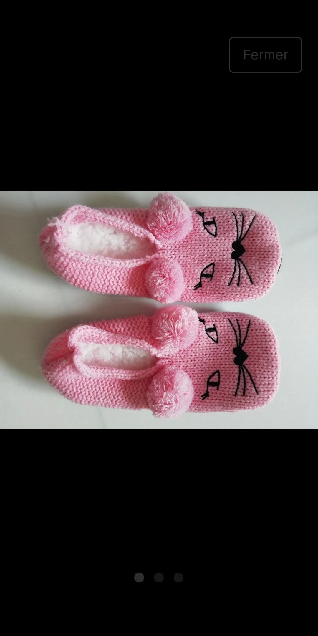 CHAUSSONS NEUF ROSE POMPON