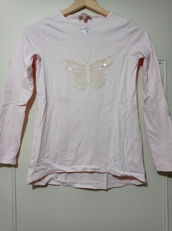 Tee-shirt manches longues "Lisa Rose" 10 ans Papillon