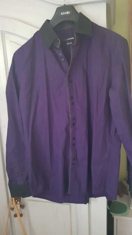 chemise homme OWK slim fit manche longue.XL