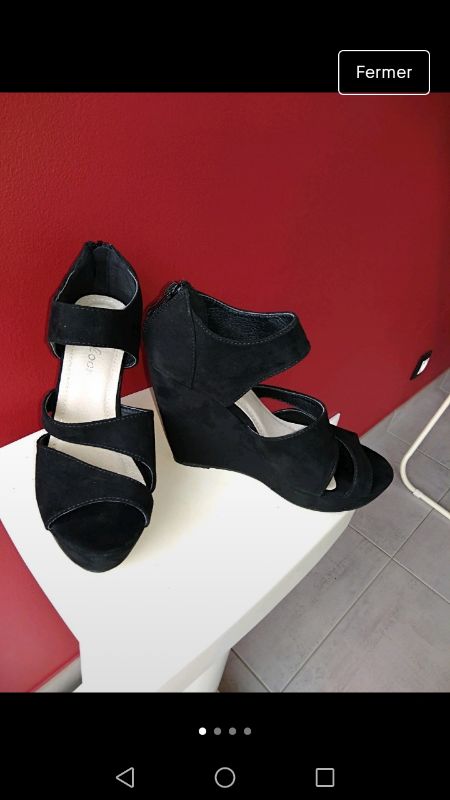 Chaussure talon compensé