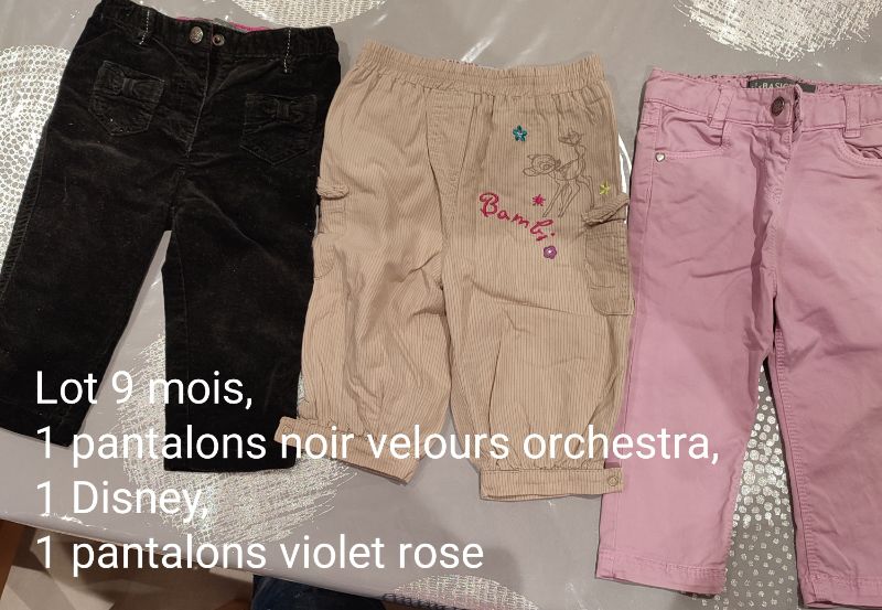 Lot 3 pantalons 9 mois