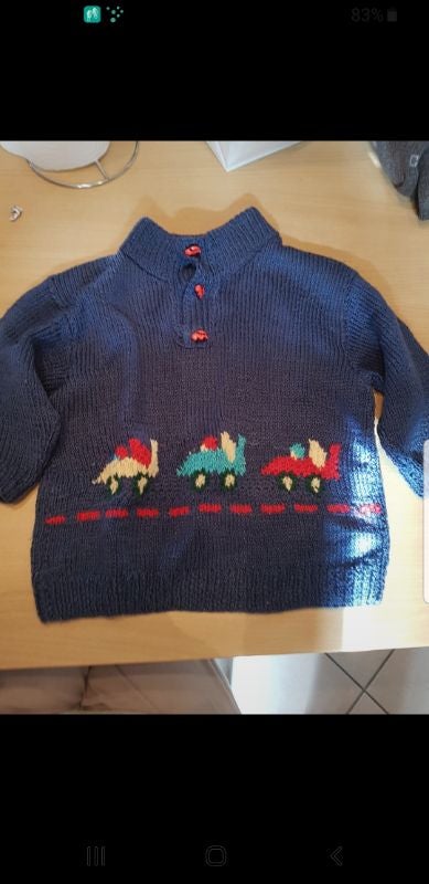 Pull tricoté main
