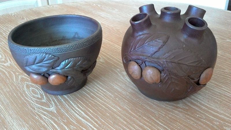 Lot de 2 pots décoratifs