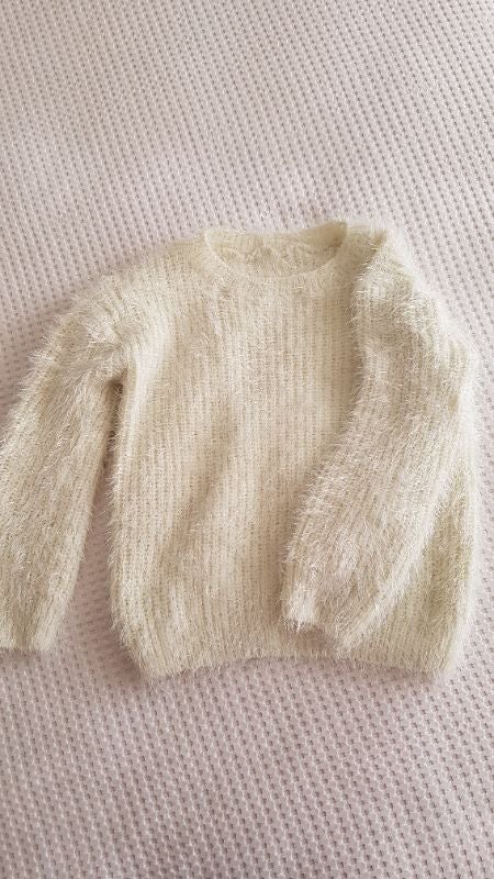 Pull effet angora femme crème XS