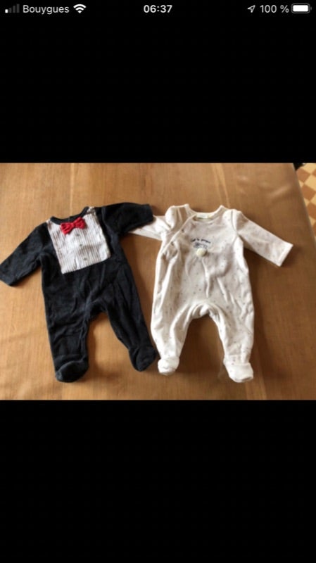 Lot de 2 pyjamas chaud 3mois