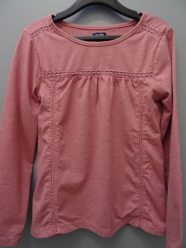 T-shirt rose à manches longues