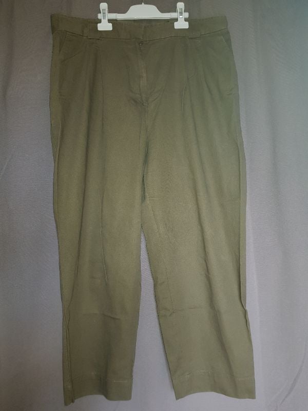 Pantalon toile vert kaki