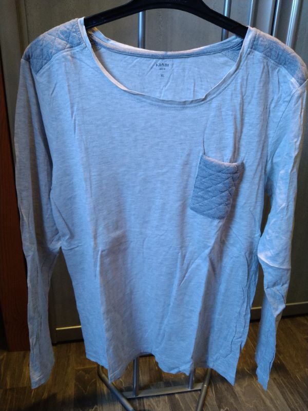 T shirt  gris manches longues