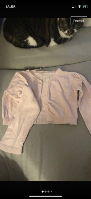 Gilet court fille