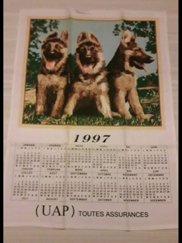 Calendrier tissus 1997