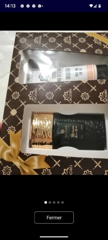 Coffret parfum pour homme.