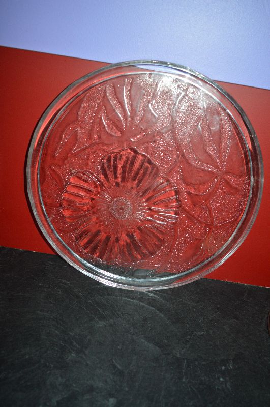plat à tarte en verre