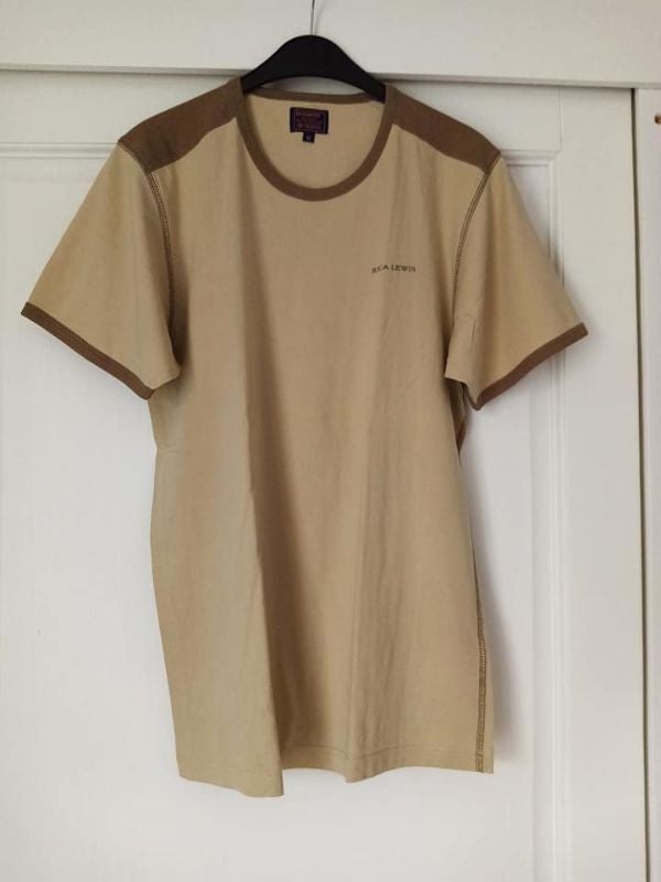 t-shirt tee shirt homme rica lewis beige taille m