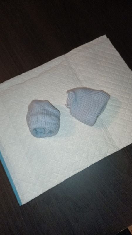 Chaussettes bleues claires