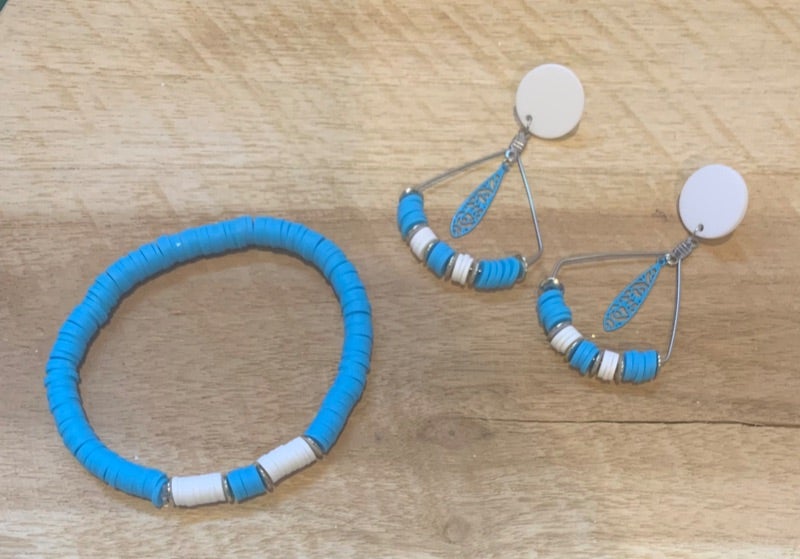 Parure en perles heishi