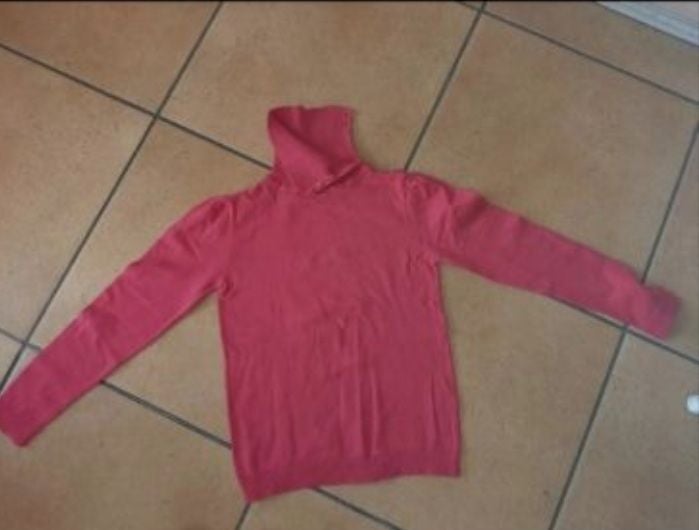 Pull col roulé fuschia NKY 10 ans