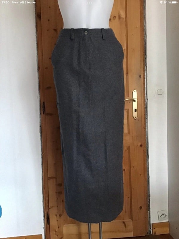 Jupe grise longue état neuf vintage Cerruti Jeans