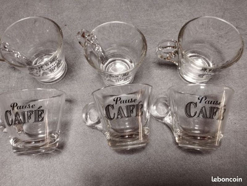 Lot 6 tasses café expresso