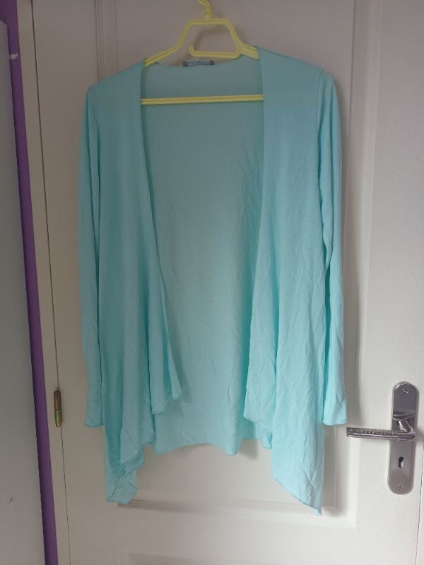 Gilet à pans turquoise