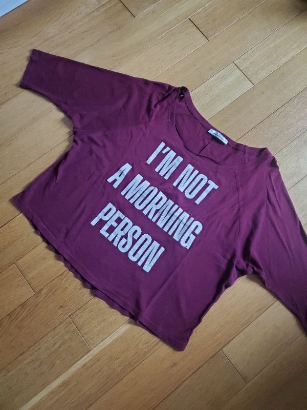 Crop top bordeau
