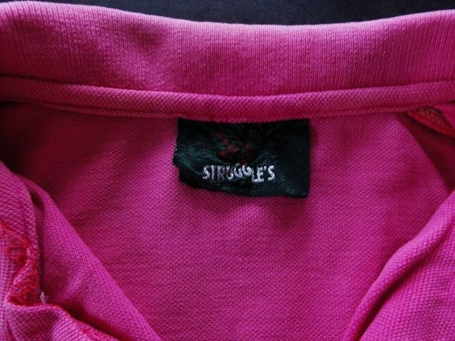 Vintage année 74 Polo STRUGGLE'S fuchsia T38/40 Unisexe en TBE