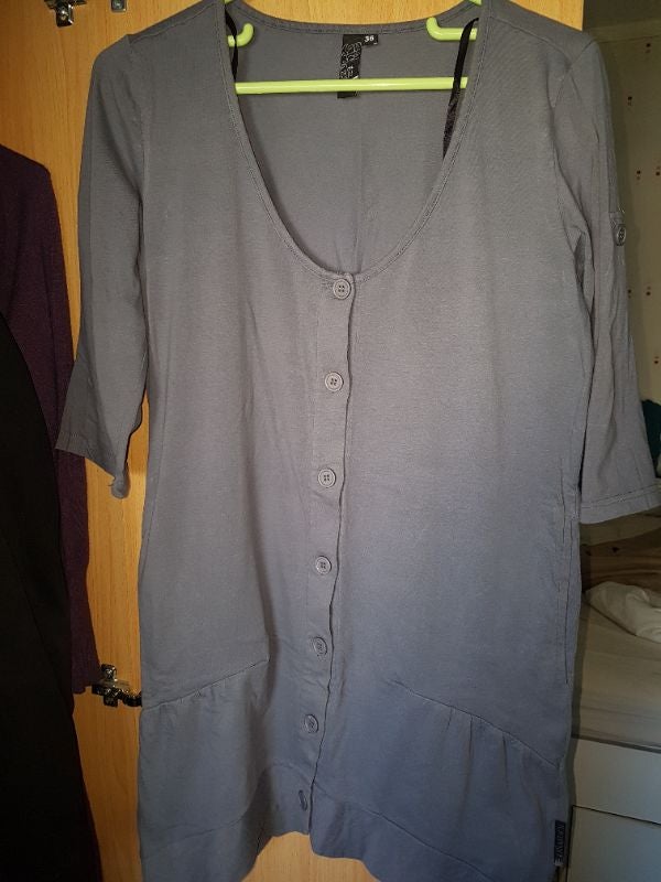 Chemisier long femme gris 35