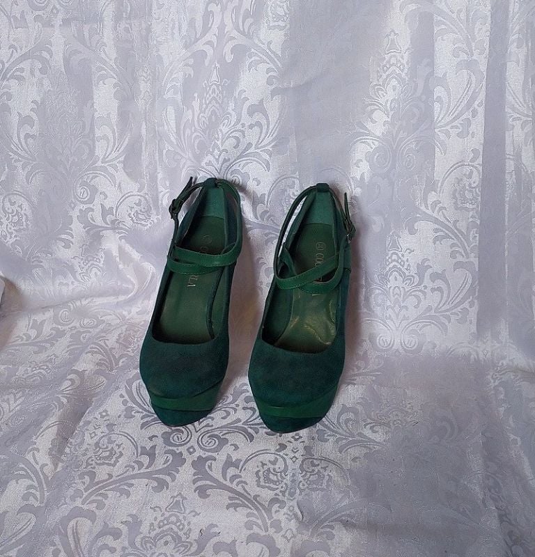 Chaussure à talon vert bouteille Taille 39