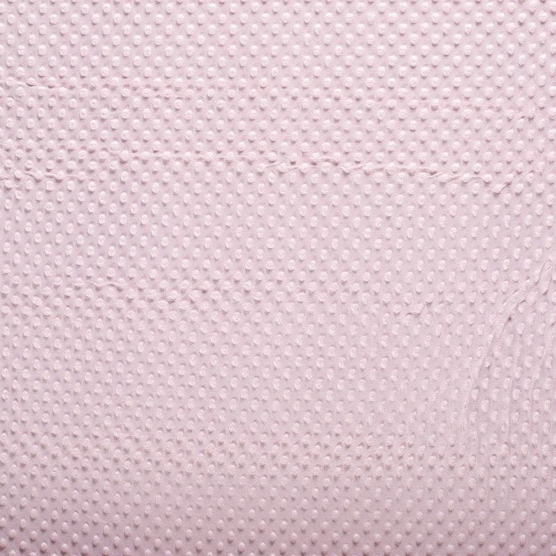 Coupon tissu Minky pois rose 75