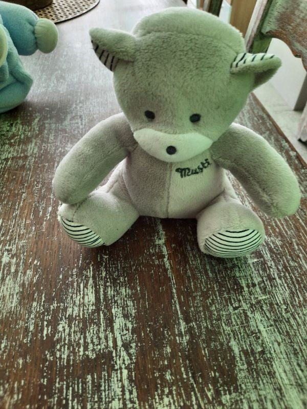 Doudou nounours gris