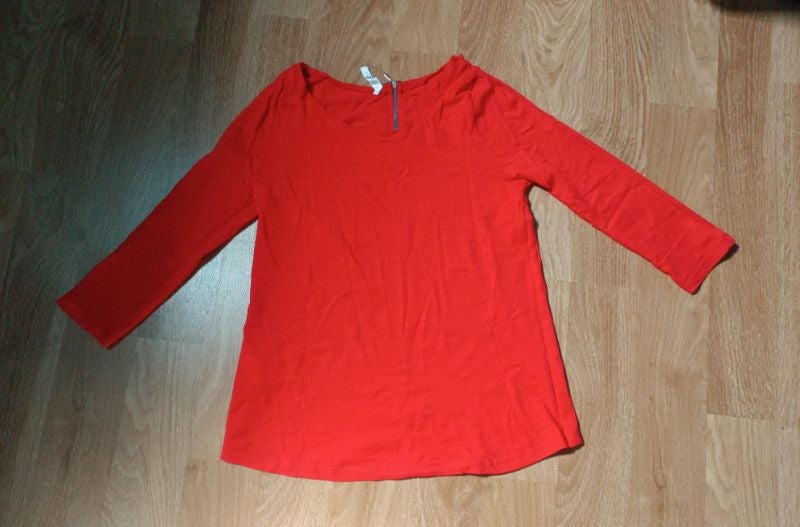 Tee shirt rouge manches 3/4 Promod L