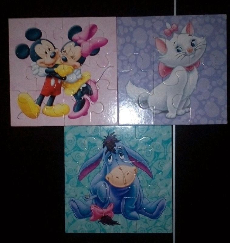 Lot 7 puzzles 3 Disney / 2 Barbar / Cendrillon / Poussins