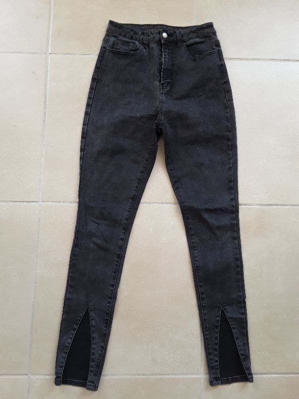Jeans gris chiné foncé femme M SHEIN TBE