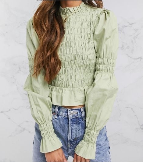 blouse froncée chic