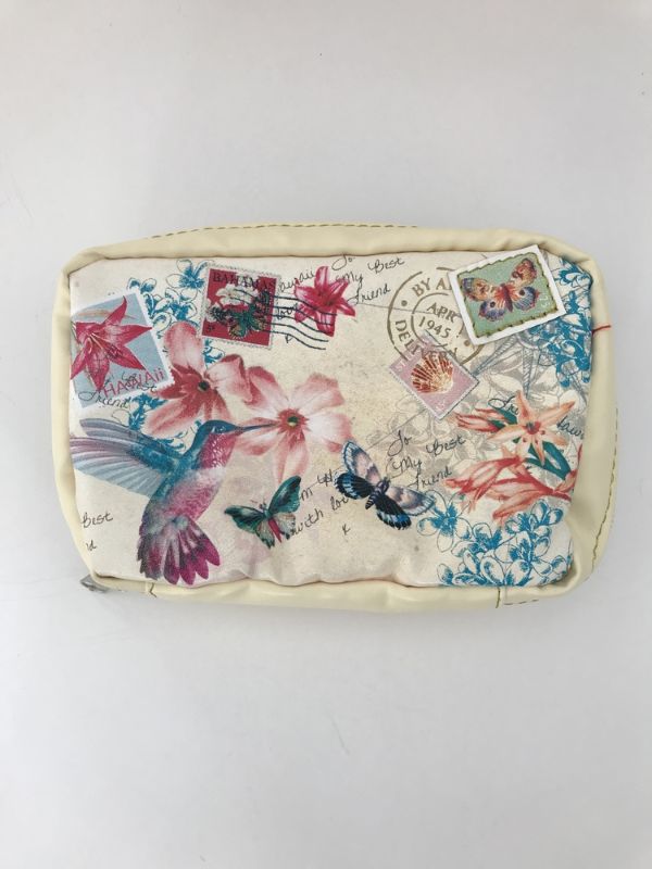 Pochette maquillage colibri et fleur - Neuve (voir description)