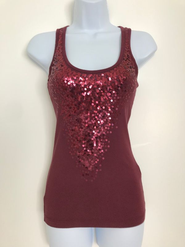 Débardeur bordeaux sequin, K Woman
