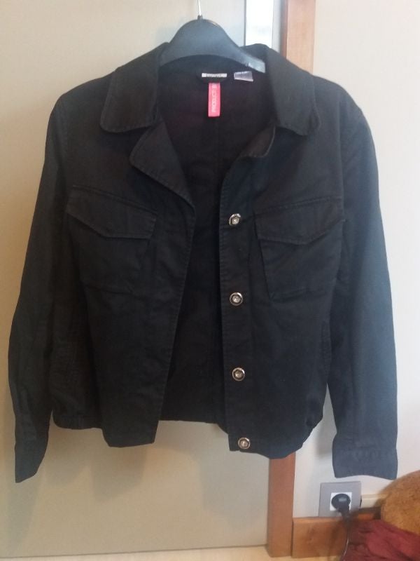 Veste été uni noir
