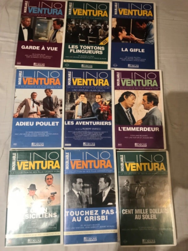 Lot 9 VHS Lino Ventura