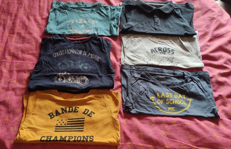 Lot 6 t-shirt dont 1 polo, garçon 4 an