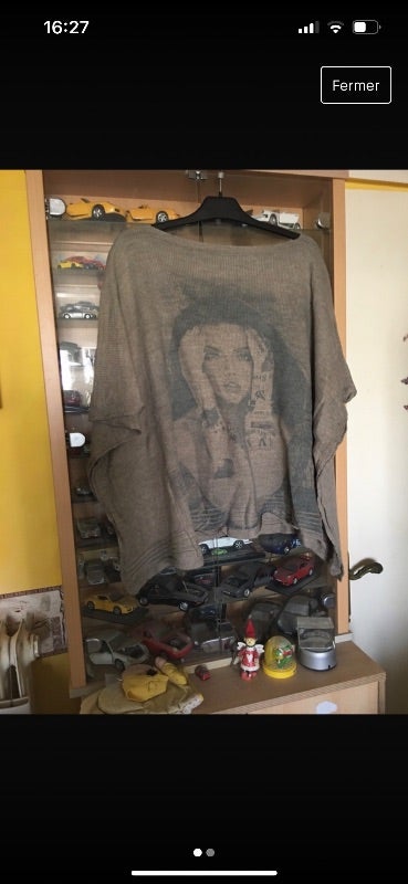 Poncho femme à manches taille unique