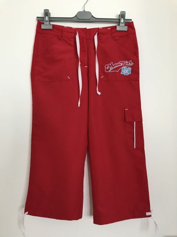 Pantacourt rouge fleur Hawai - Neuf