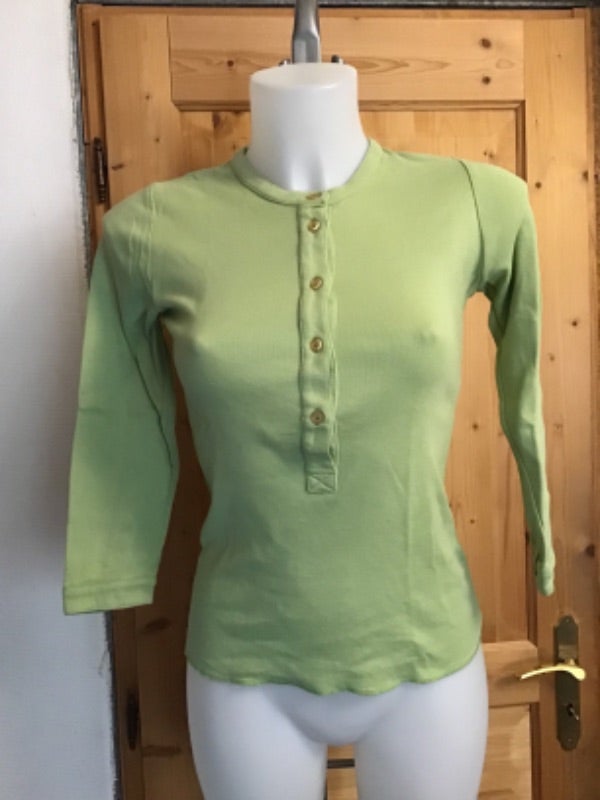 Tee shirt boutonné vert manches 3/4 vintage 2000s 100% coton collection étoile Isabel Marant