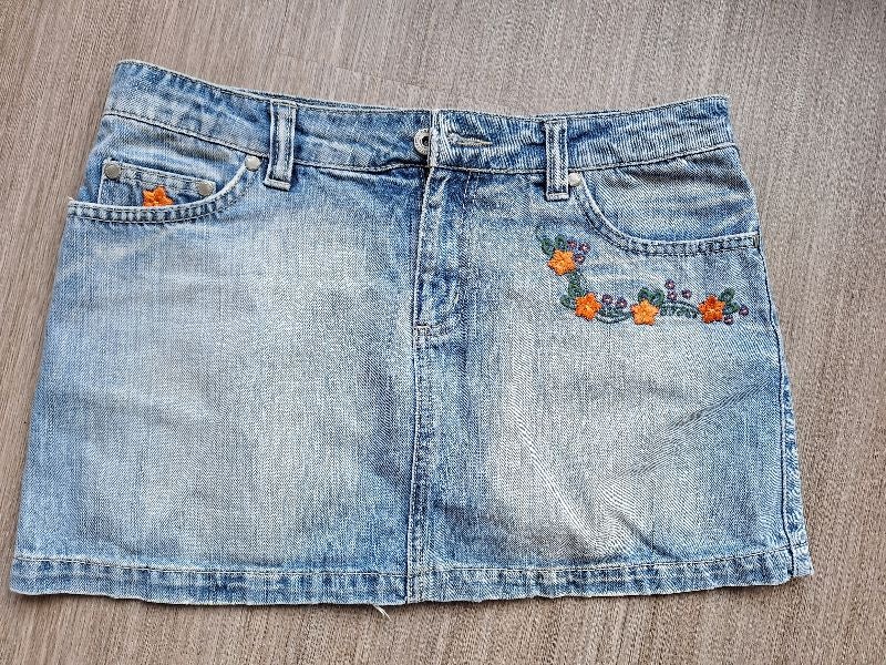 mini-jupe en jean's