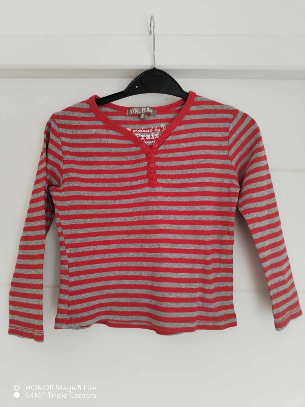 T-shirt manches longues 6 ans fille Vynil Fraise
