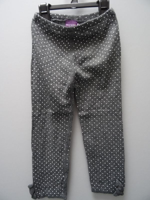 legging gris à pois blanc