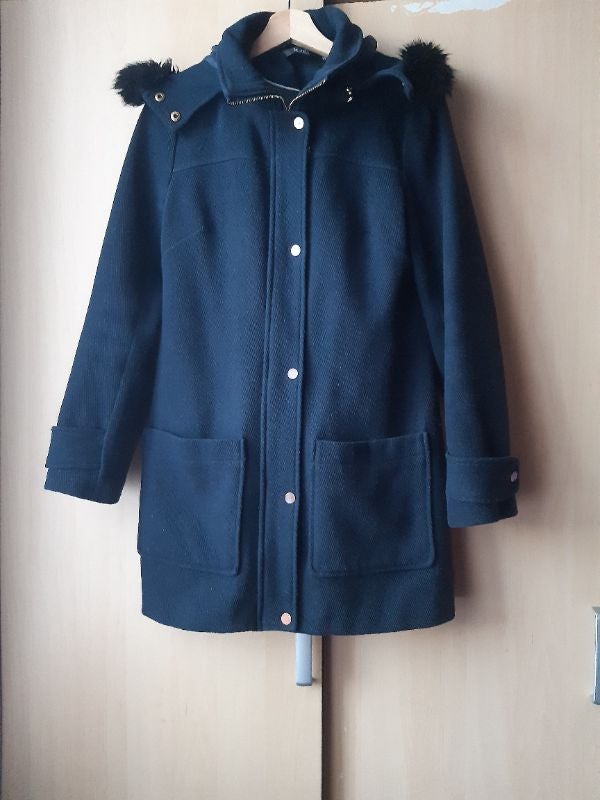Manteau bleu marine avec capuche K.Zell