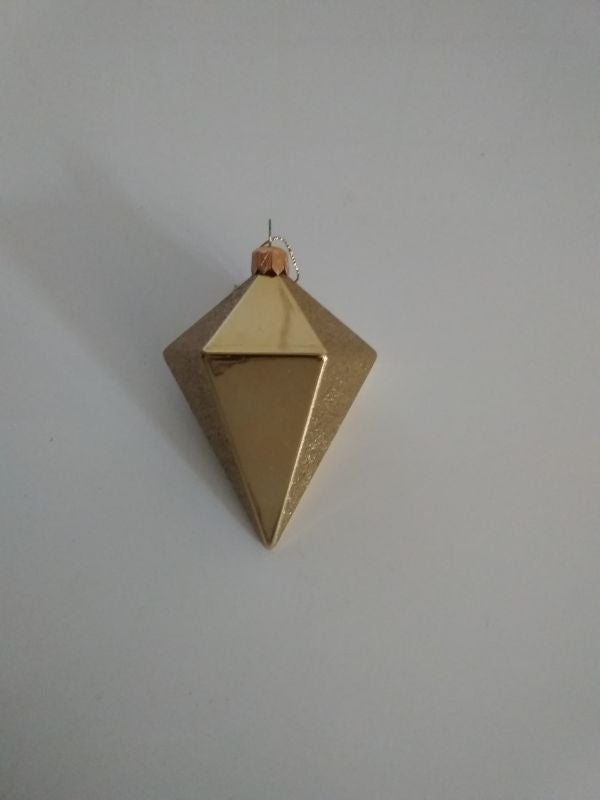 Losange de Noël doré et pailleté